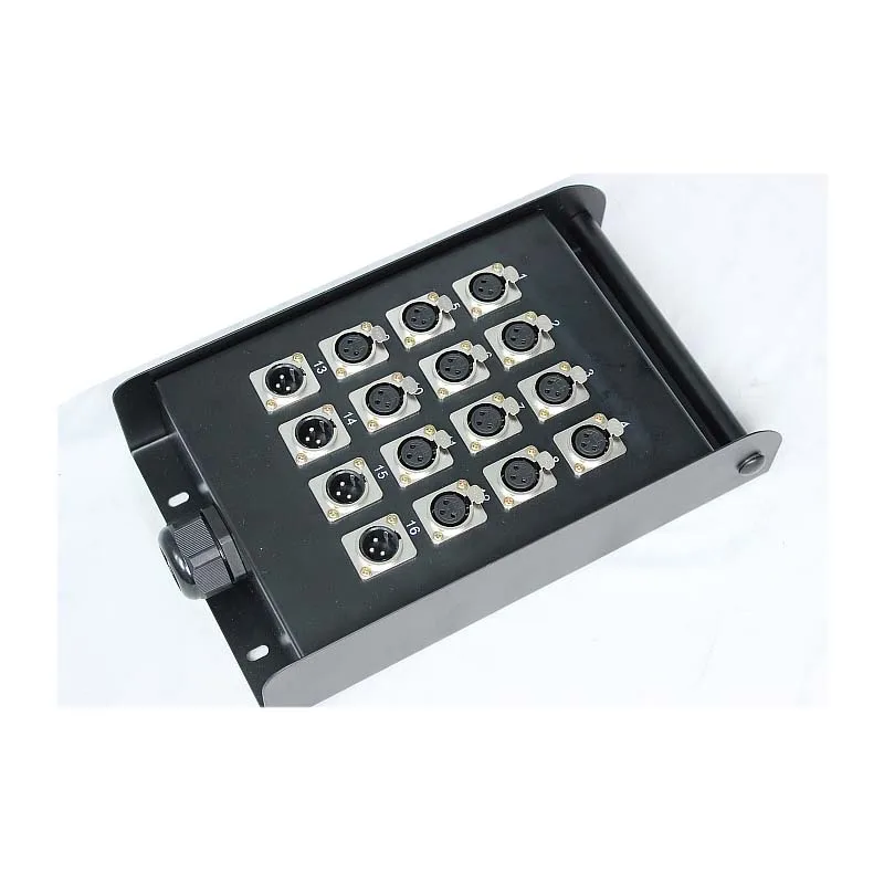 

16 channel signal pathway stage junction box Stage snake cable box Multichannel audio cable junction box