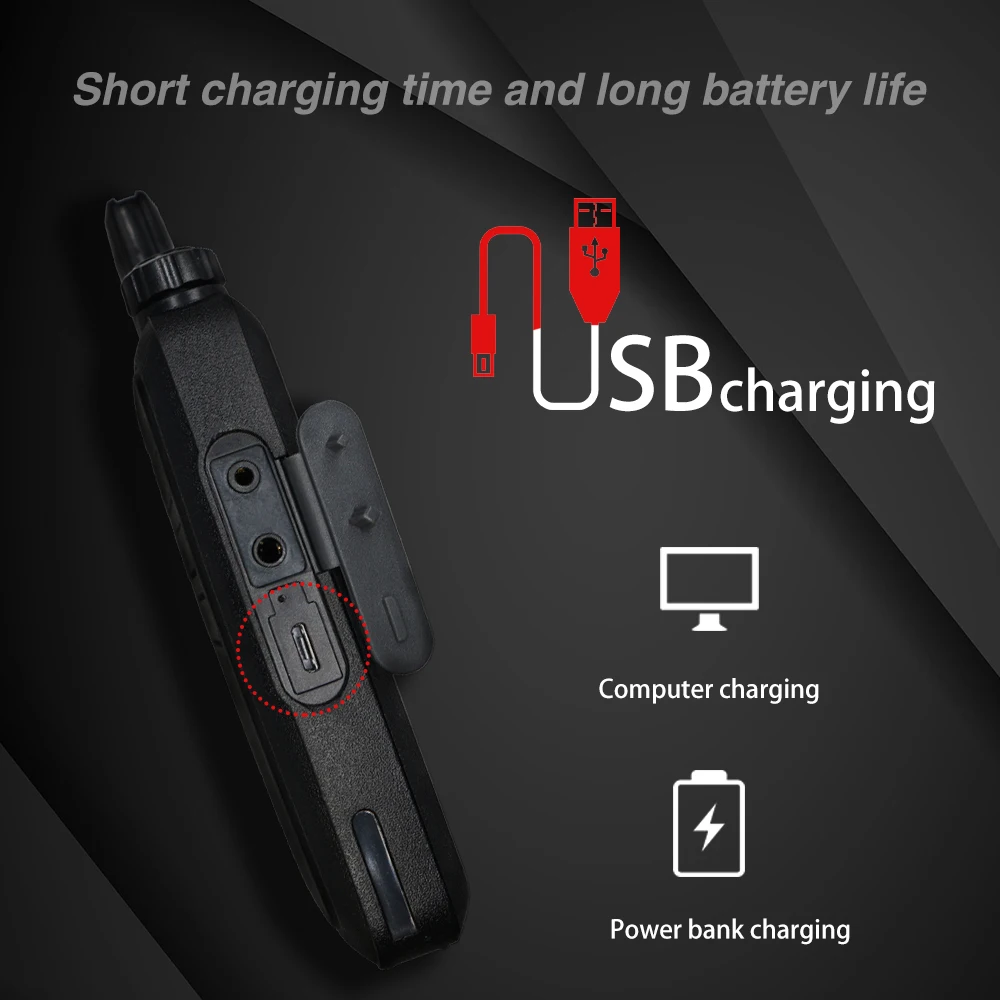 2 шт. Baofeng BF-R5 Мини Портативная рация 5 Вт Удобная двухсторонняя радио детский коммуникатор УВЧ трансивер USB зарядка Любительское радио