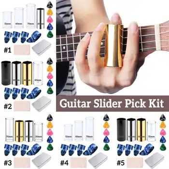 

Smooth Steel/Glass Guitar Slides Bass Slider Tube Finger Sliders for Strings Instrument Guitar Bass Ukulele Tuning Tool Kit