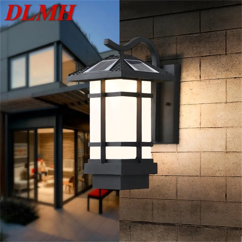 

DLMH Solar Wall Light Fixture Outdoor Modern LED Sconce Waterproof Patio Lighting For Porch Balcony Courtyard Villa Aisle