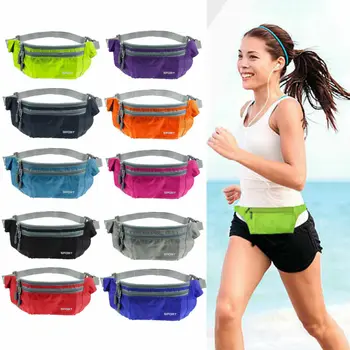

Women Men Waist Bag Fanny Pack Belt Thin Bag Phone Coin Pouch Sport Waist Bag Cycling Running Walking Fitness Dropship