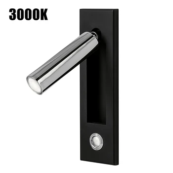 

Bedroom Lamp Embedded Nordic Headboard Wall Light Sconce bedside Reading Light recessed Push Switch Wall Lamps hotel bed side