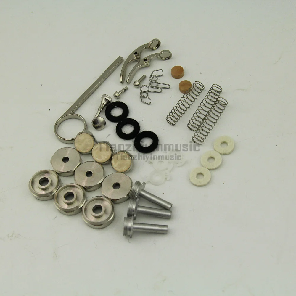 

1ste trumpet Repair parts Top valve cap /Finger Button/Stem/Bottom Valve cap