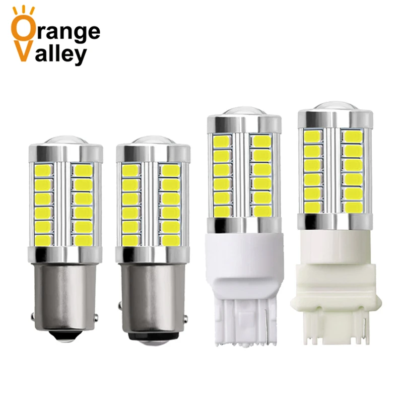 2 шт. 1156 BA15S 1157 BAY15D T20 T25 3156 3157 33 светодиодный 5630 SMD автомобисветильник Задний