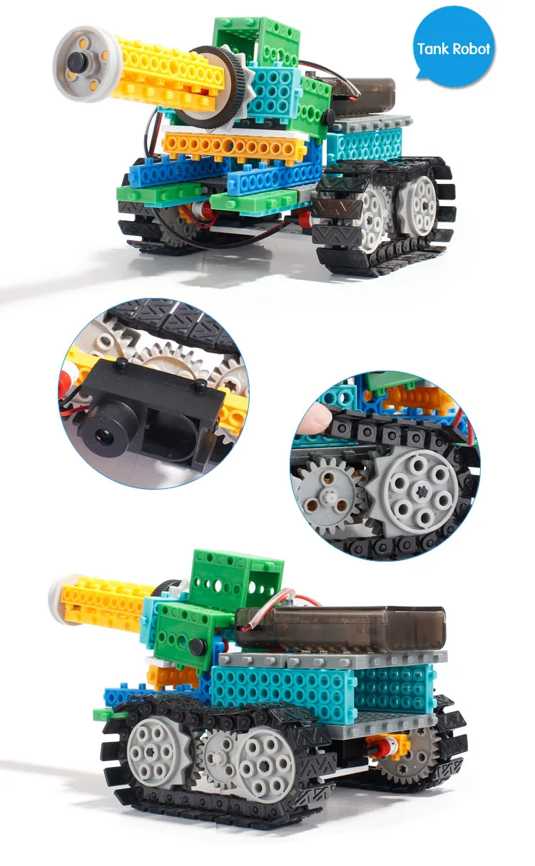 remote control building blocks tank kids toys educational