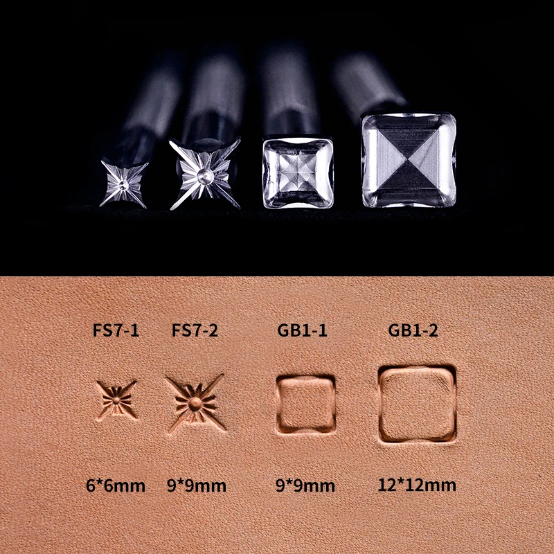 Leather Tool SOZO GB1 FS7 Soft Gag Pattern Leather Stamping Tool Handmade Carving Printing Saddle Making 304 Stainless Steel