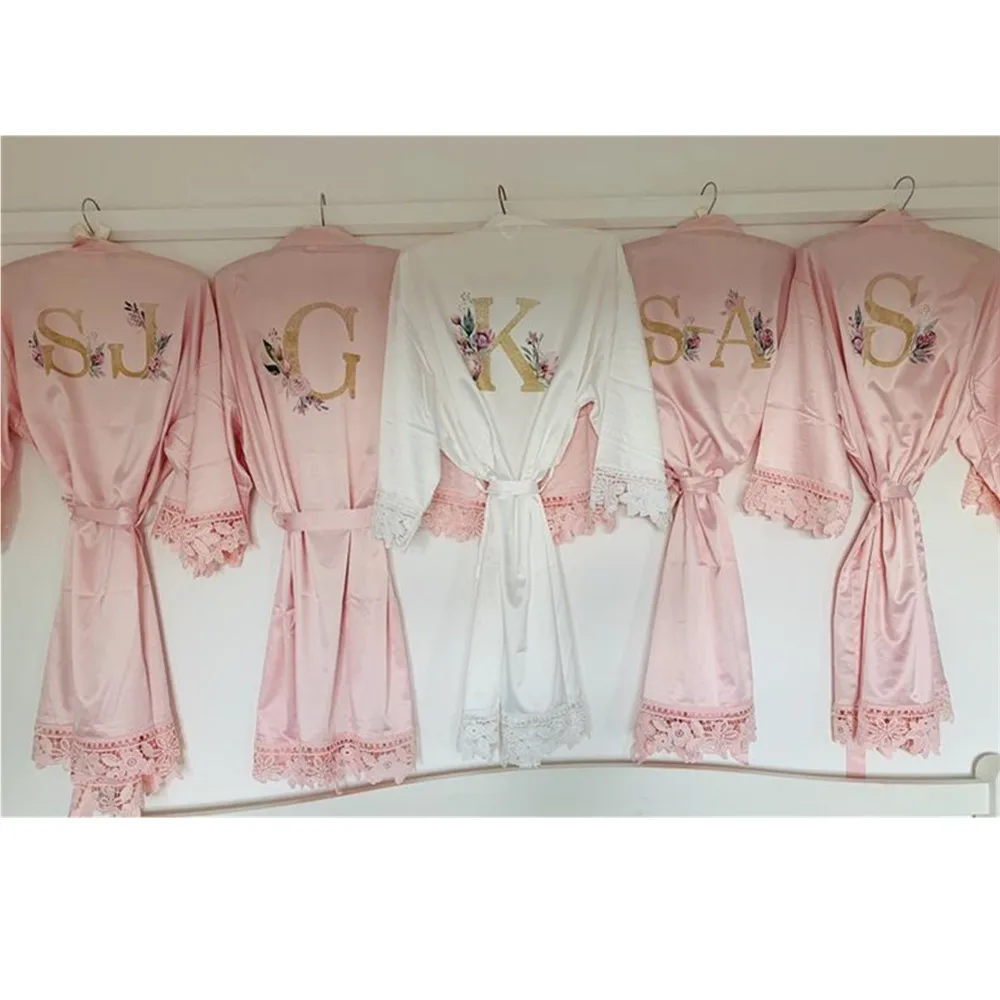 bridesmaid dressing gowns silk