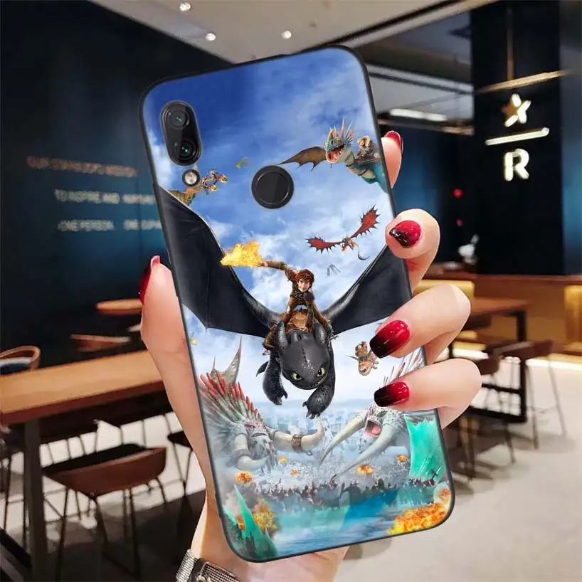 Toothless How To Train Your Dragon Black Case for Xiaomi Redmi Note 8 7 7S 7A 2