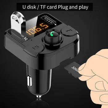 

Car 12-24V BT36B Bluetooth 5.0 Car Kit MP3 Player FM Transmitter With Dual USB Charger Handsfree Music Audio Receiver
