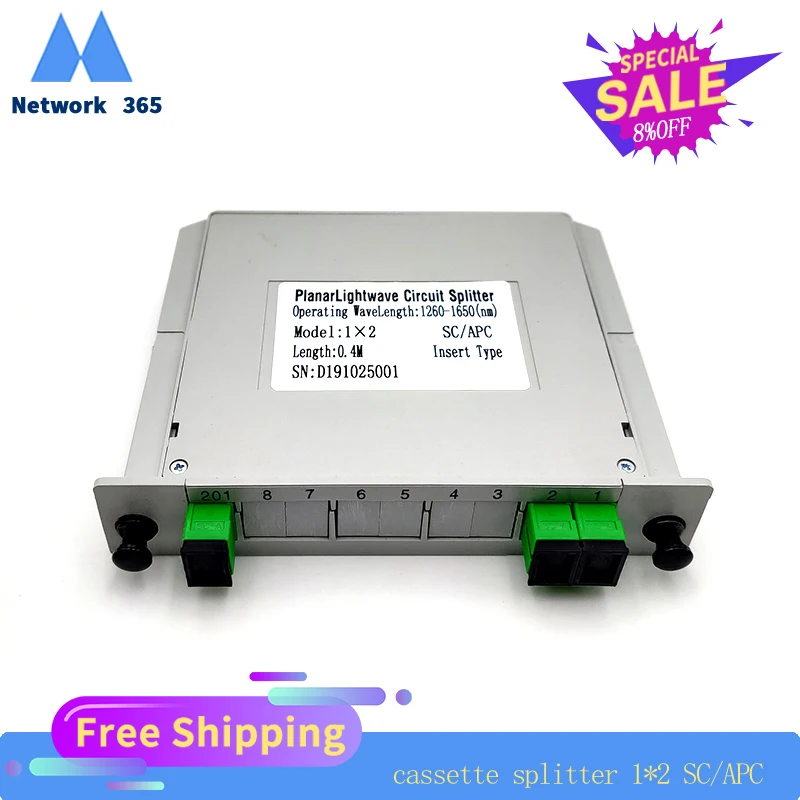 10 шт./лот SC/APC 1X2 волоконно оптическая кассета FTTH оптический соединитель SC APC PLC