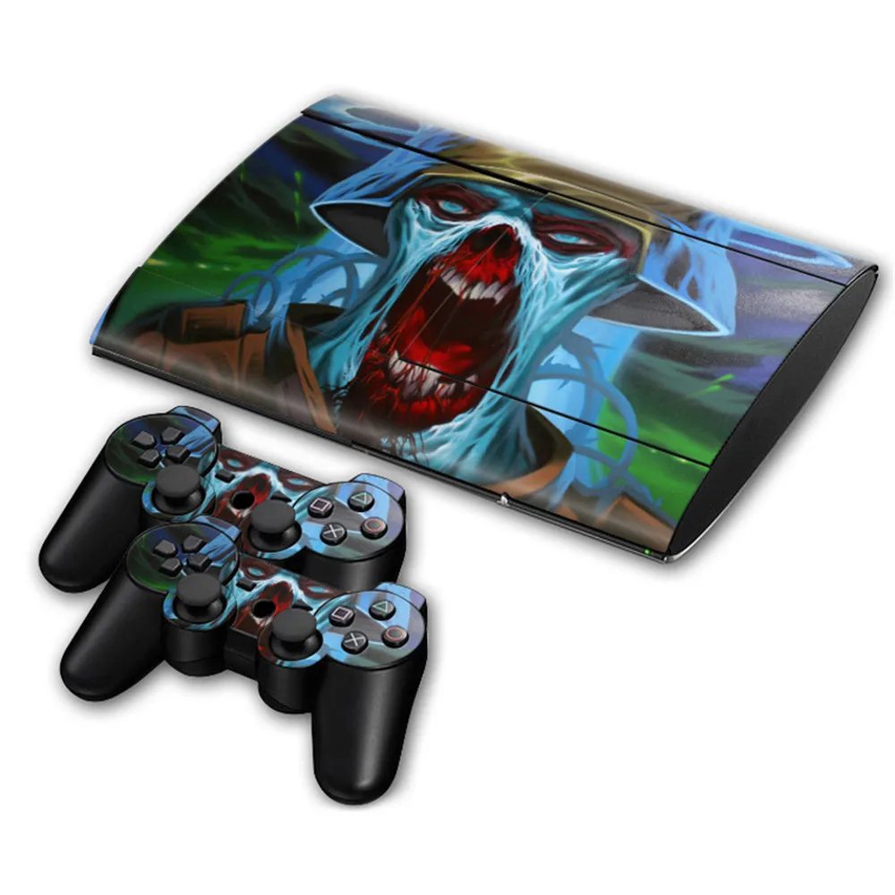 Популярный дизайн для камуфляжной кожи PS3 Super slim 4000 консоль и два контроллера