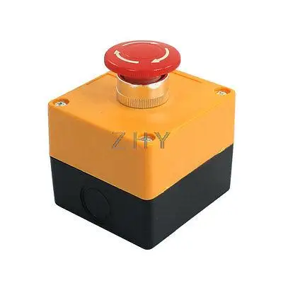 

Mushroom Head Latching DPDT 600V 10A Push Button Switch w Control Box