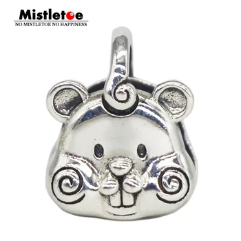 

Mistletoe 925 Sterling Silver Hamster Lock European Jewelry