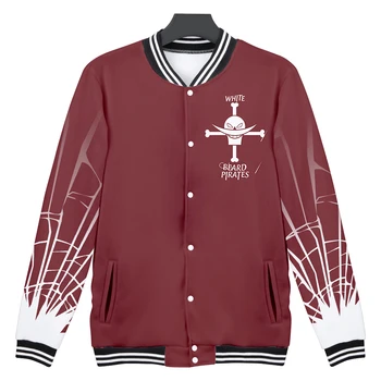 

FRDUN TOMMY 3D ONE PIECE Cosplay Baseball Uniform men winter Jacket Polyester/cotton Baseball Jacket New Casual Streetwear