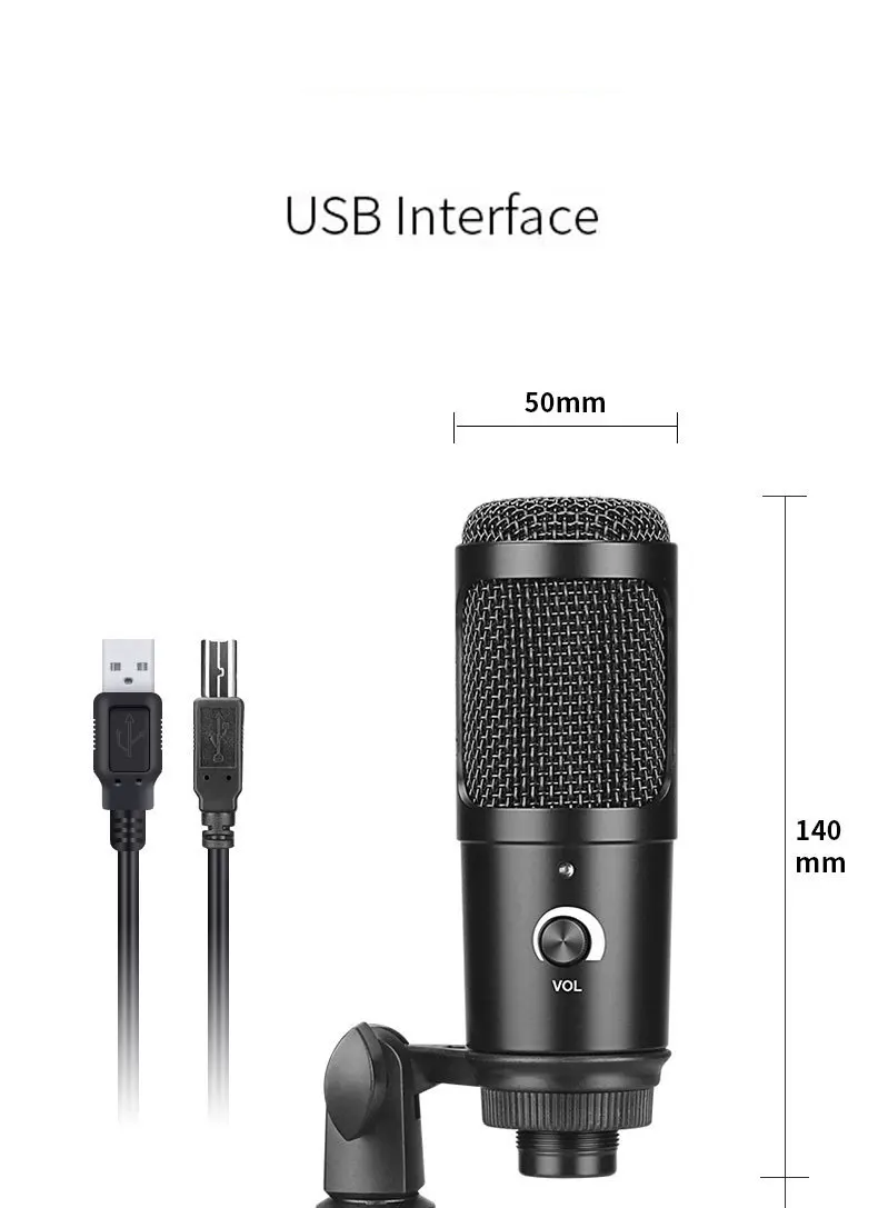 USB конденсаторный микрофон игра караоке Twitch голосовой Подкаст настольная подставка микрофоны подключи и играй микрофон для Youtube