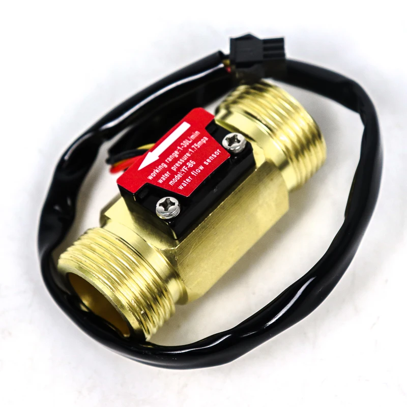 G 3/4 Inch Brass Copper Magnetic Hall Effect Water Pump Flow Rate Meter Sensor 4-20ma Liquid Flow Switch