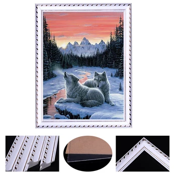 

ARMYQZ Framed Diamond Painting "Wolf Winter" Diamond Embroidery mosaic full round Rhinestone pasted wall painting arts