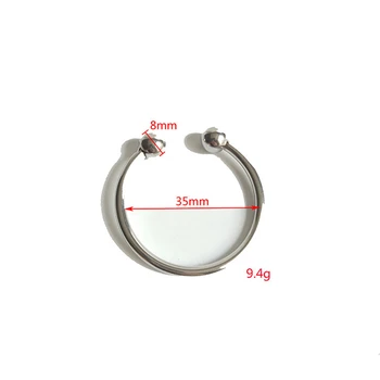 Dual Ball Stainless Steel Cock Head Glans Penis Ring Sex Increase Orgasm Sex Products for Men Toys 6