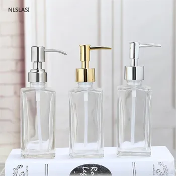 

Transparent glass soap bottle shampoo sanitizer bottles Liquid Soap Dispenser Kitchen hand sanitizer Storage Bathroom Accessory