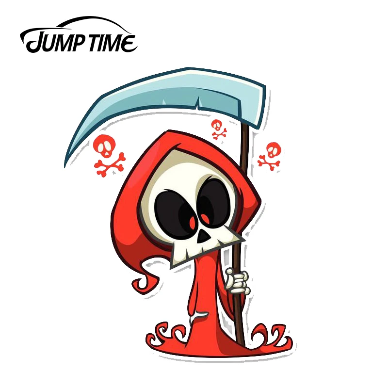 JumpTime 13cm x  Funny Car Skeleton With Machete Car Stickers Window  Body Bumper Decal Vinyl Decal Car Accessories|Car Stickers| - AliExpress
