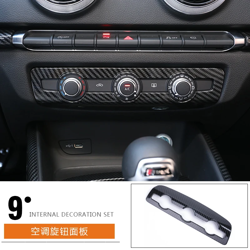Aiwins автомобильный Стайлинг для Audi A3 S3 карбоновый Узор костюм внутренняя модификация и обновление Специальная отделка автомобиля - Название цвета: K
