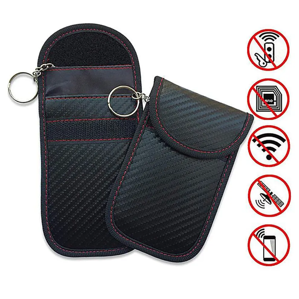 Low Price 1 PC Car Key Signal Blocker Faraday Bag Keyless Fob RFID Blocking Pouch Case | Дом и сад