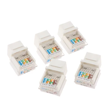 

5pcs CAT5E UTP Network Module Tool-free RJ45 Connector Cable Adapter For AMP