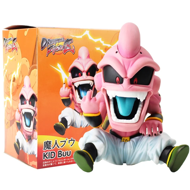 Dragão bola spoof engraçado figura ereto dedo médio 10-16cm preto rosa goku  buu célula gotenks