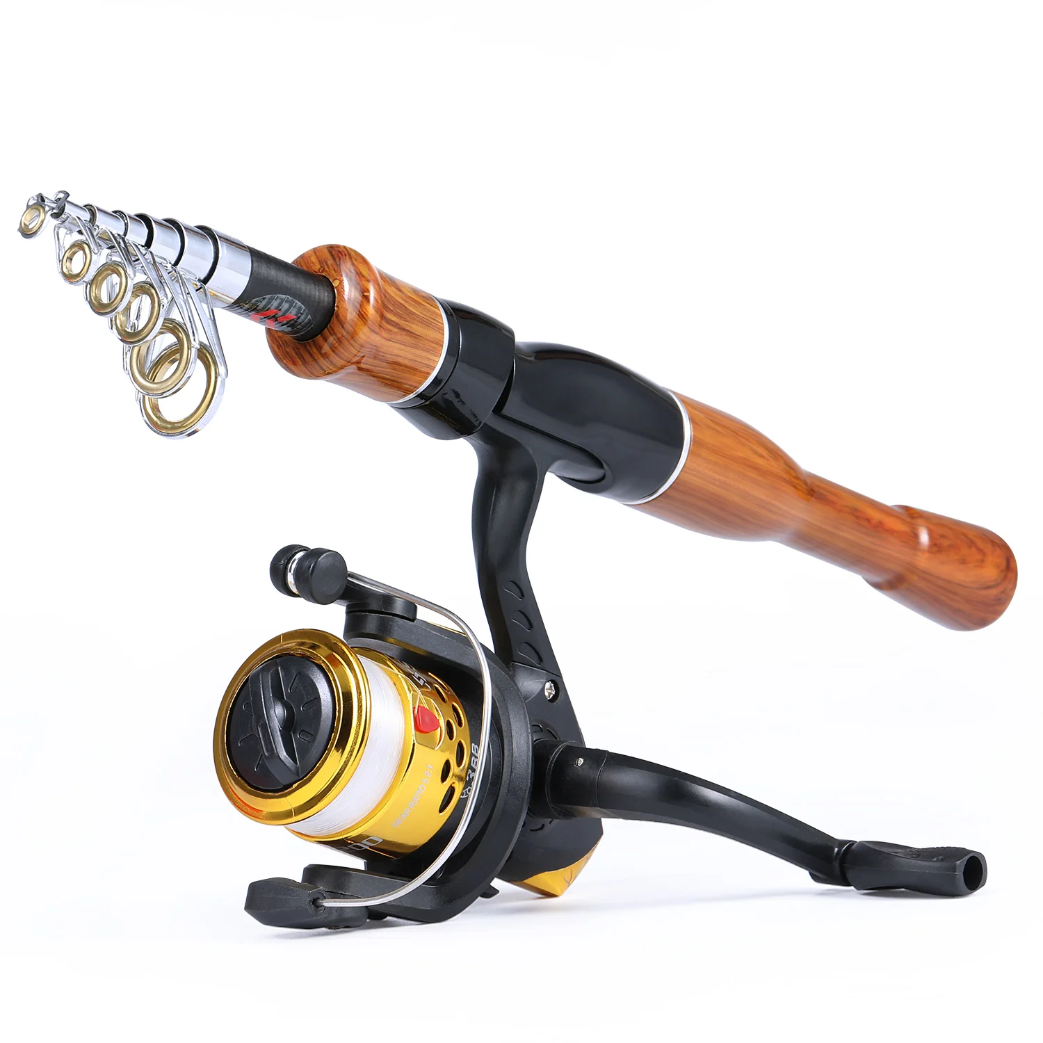 Sougayilang Telescopic Fishing Rod and Reel Combo with Fishing Line f