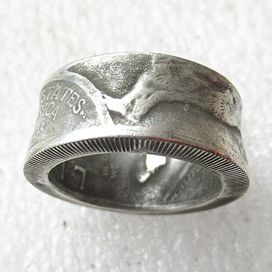 

US 1925 Half Dollar Copper-nickel Alloy Coin Ring In Sizes 7-12