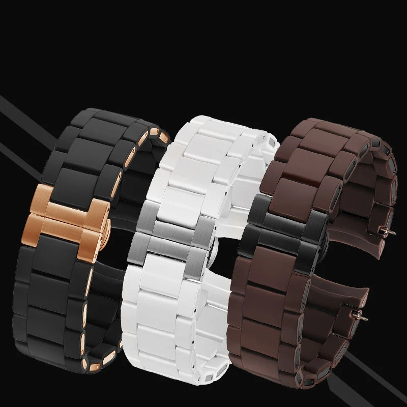 Stainless Steel-Infused Silicone Watchband – Unisex, Available in 20mm & 23mm