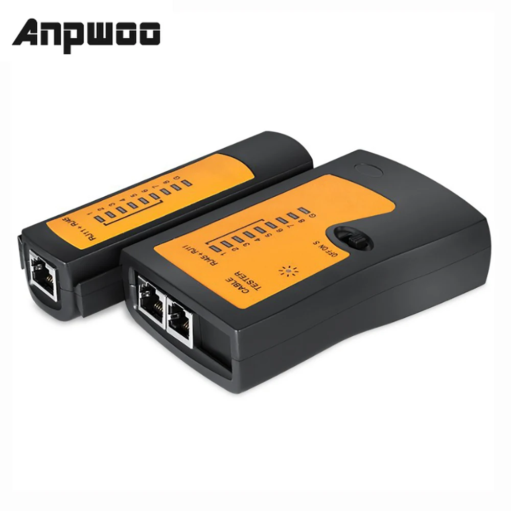 ANPWOO-probador de Cable lan RJ45, tester de Cable de red RJ45 RJ11 RJ12 CAT5 UTP Tester de Cable LAN, herramienta de reparación de red