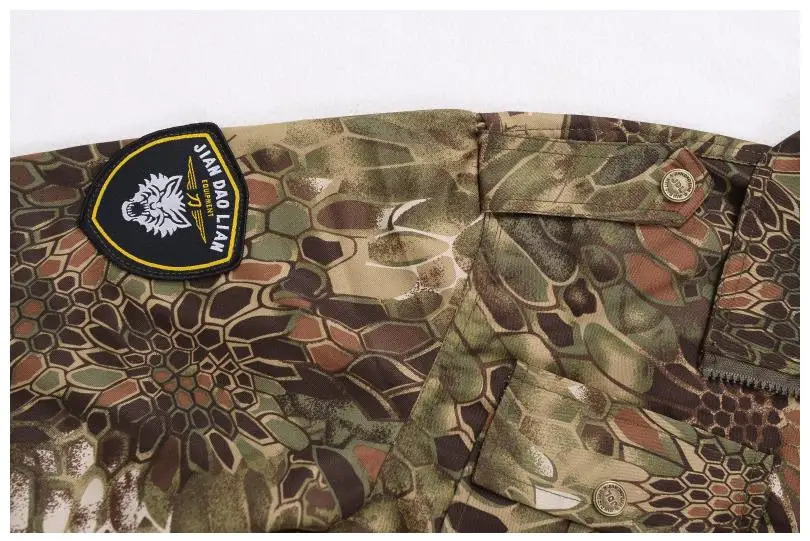 ternos camuflagem tático camisa + calças de