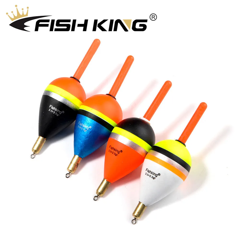 

FISH KING 5pcs Barguzinsky Fir Float 2.0+2.0gr/3.0+2.0gr/4.0+2.0gr/5.0+2.0gr Copper Fishing Float Vertical Buoy Fishing Tackle