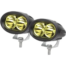 Светодиодный светильник для автоматической работы, вспомогательный прожектор 20 Вт, Овальный прожектор 4D для внедорожников