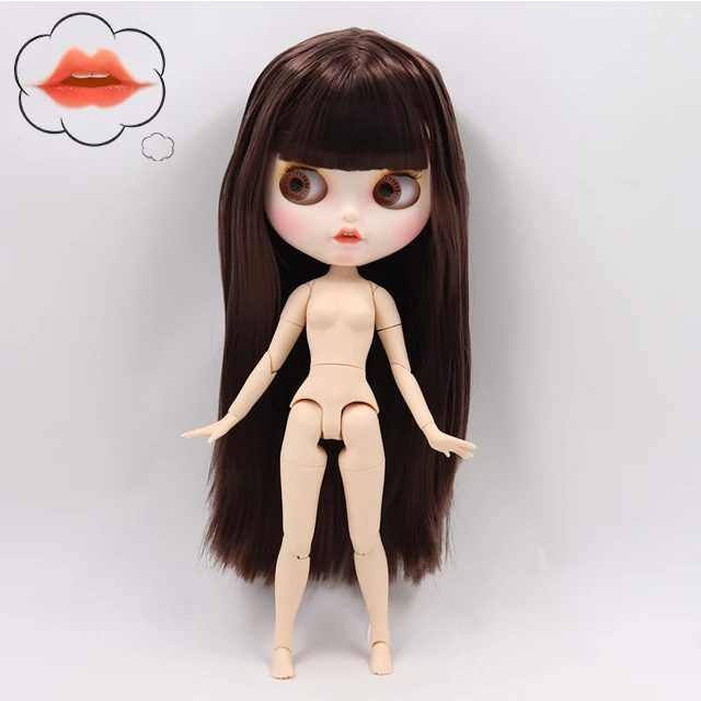 ICY 1/6 Blyth Обнаженная кукла белая кожа и суставы тела Новая Улыбка Рот матовое лицо, 30 см Индивидуальные куклы для девочки подарок Игрушка Специальное предложение - Цвет: 260BL0222