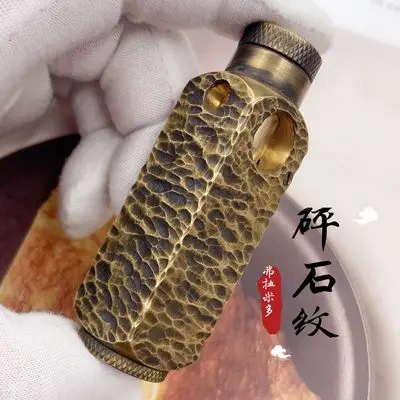 DIY креативные латунные 5 Резные масляные жидкости зажигалки Коллекция винтажные