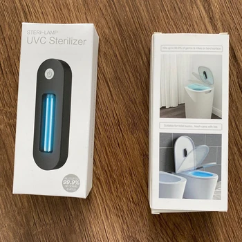 

Disinfection Lamp Portable Rechargeable Ultraviolet UV Sterilizer Toilet Night Light With Charging Cable Bacterial Kill Home Lam