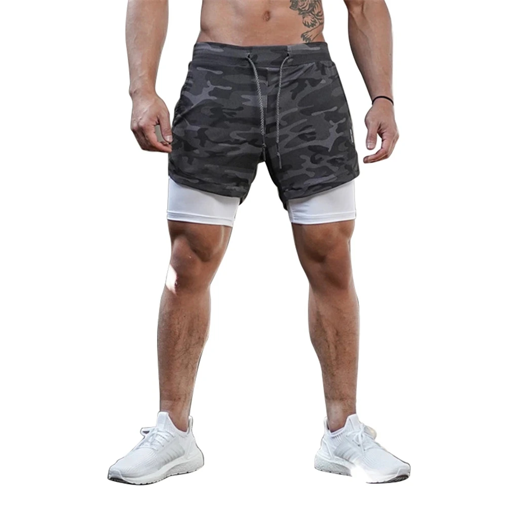 

5 Colors Men's Summer Loose Lined Shorts Running or Beachwear Casual Short Slim Breathable Elastic Drawstring Short