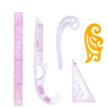 

MIUSIE 5pcs Sewing Ruler Curve Ruler Clothing Sample Garment Cut Cutting Pattern Making Metric Yardstick Drawing Tailor Tools