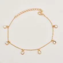 Модный популярный стиль одиночный diao zuan многослойный звездный свет женские ножной браслет аксессуары E0019