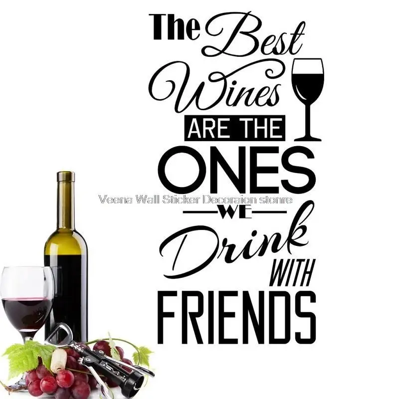 Personality Slogan Wine Red Wine Wall Sticker Western Restaurant Wine