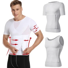 Chemises de Compression pour hommes, vêtements de modelage de l'abdomen, gaine amincissante, Corset d'entraînement à la taille