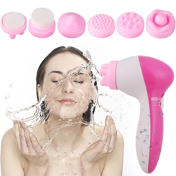 

6 In 1 Facial Cleansing Brush Deep Cleaning Pores Remove Blackheads Anti-Wrinkle Facial Cleanser Care Tools Mini Beauty Massager
