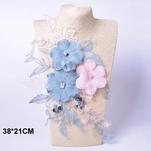 Embroidery Flower Patch Applique For Evening Dress Diy ClothingCostumes Decoration Sew On Accessories Patches Scrapbooking 7