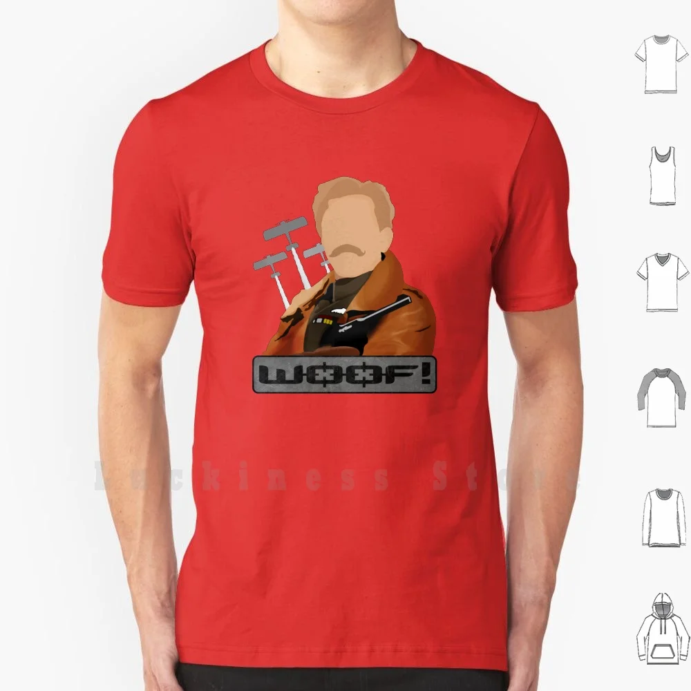 Lord Flashheart 'Woof' Design T Shirt Diy 100% Cotone 6Xl Lord Flashheart Blackadder Pilot Plane War Ww1 Commedia Divertente Rik
