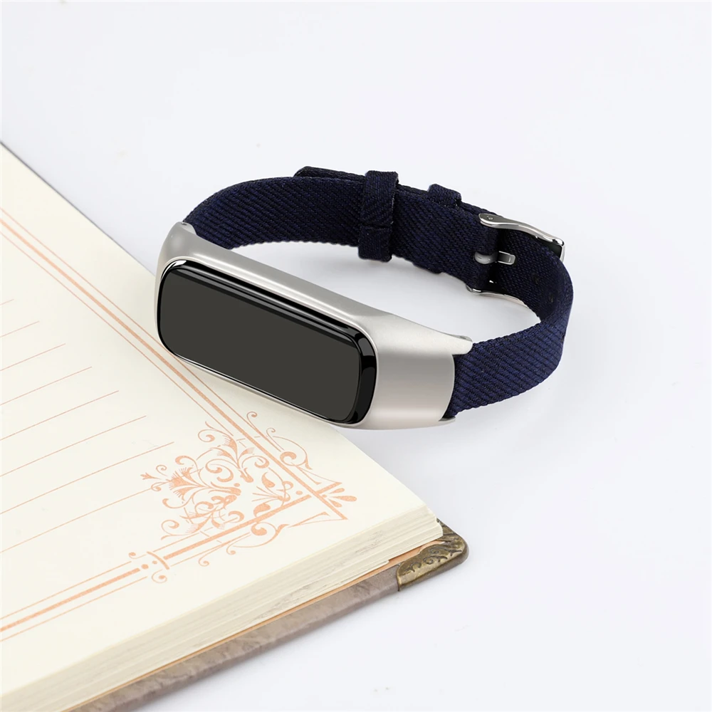 Сменный холщовый ремешок для samsung Galaxy Fit-E Smartwatch ремешок для часов+ металлический каркас браслет ремни для Galaxy Fit-E