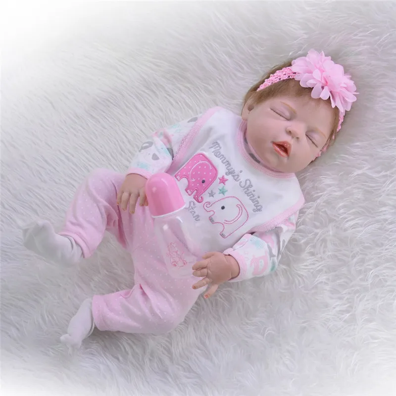 Полностью силиконовые куклы reborn baby 2" новорожденный поддельный Новорожденный ребенок настоящая живая кукла, подарок для девочки bebes reborn кукла npk