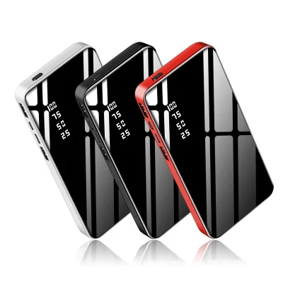 Для Xiaomi MI iphone 8 X Huawei 3000 мАч Внешний аккумулятор внешний повербанк 2 USB LED Powerbank