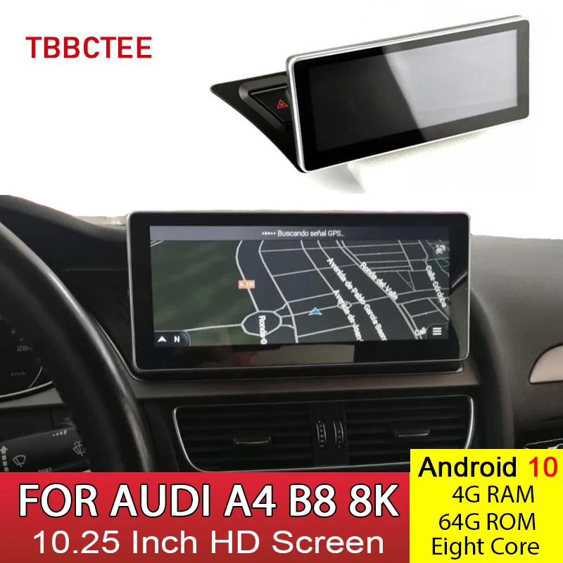 Android 10 4+64G Car Multimedia Player For AUDI A4 B8 8K 2008~2016 MMI 2G 3G Android Display Radio GPS Navigation Touch Screen